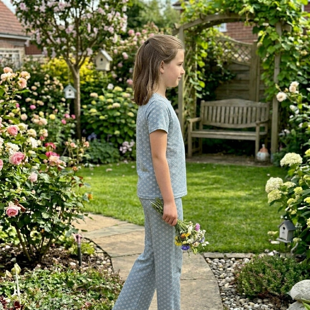 Bubbles Printed Half Sleeves Kids Suit