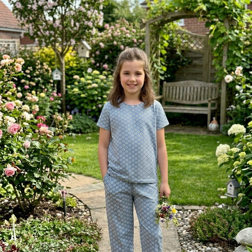 Bubbles Printed Half Sleeves Kids Suit