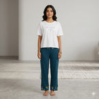 Women White Night Suit