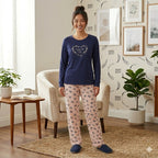 Women Heart Shape Night Suit