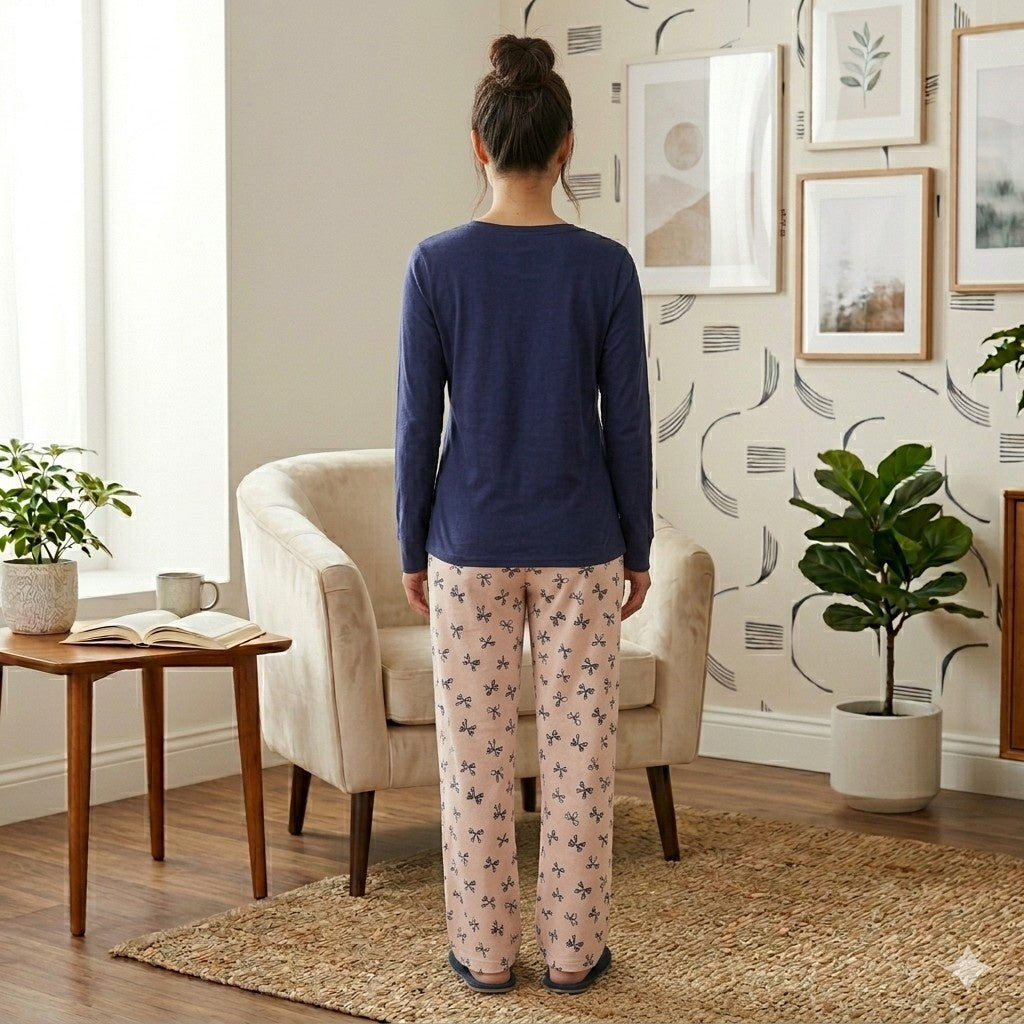 Women Heart Shape Night Suit