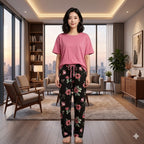 Women Pink Night Suit