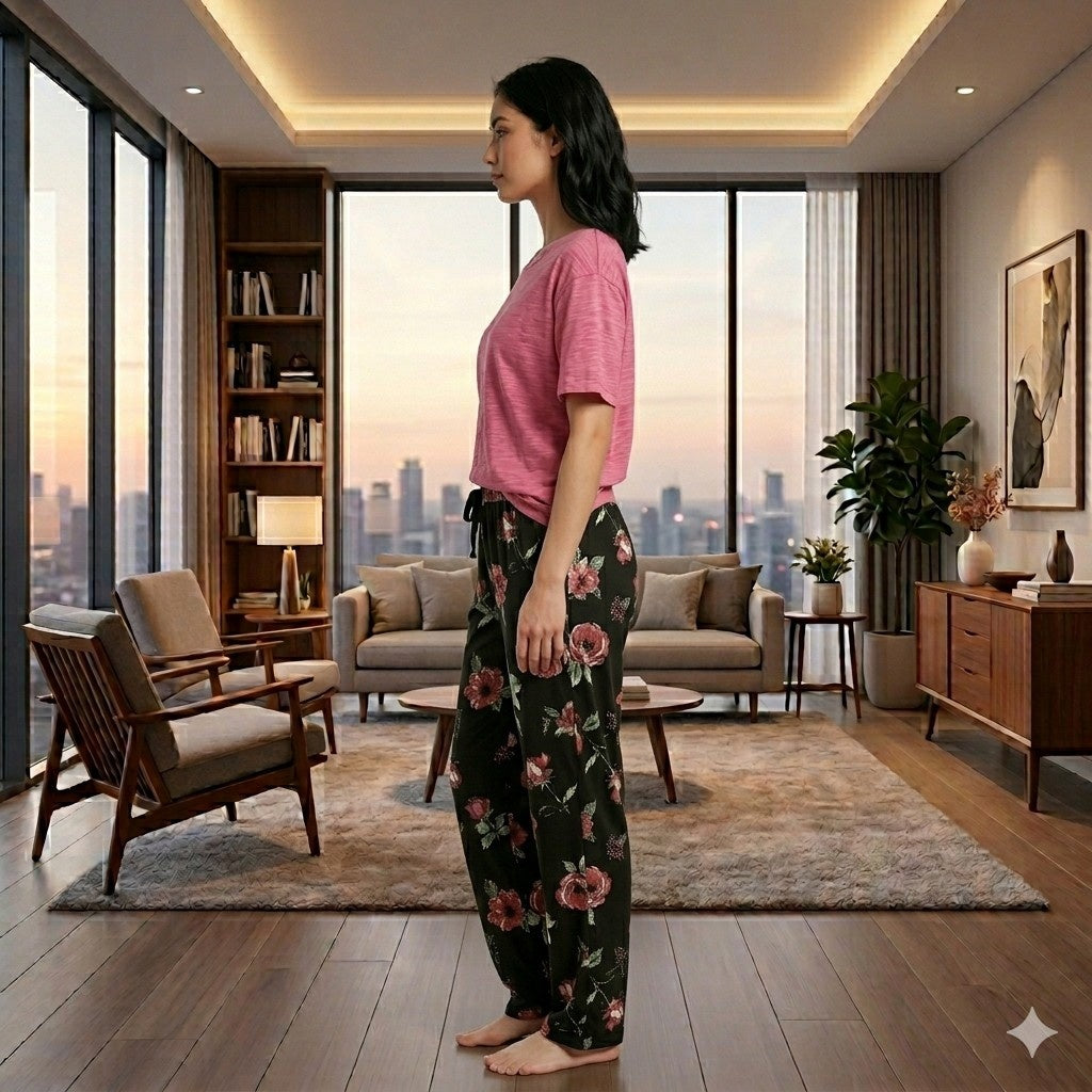 Women Pink Night Suit