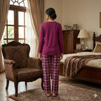 Women Maroon Night Suit