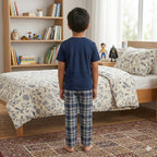 Blue Batman Printed Half Sleeves Kids Suit