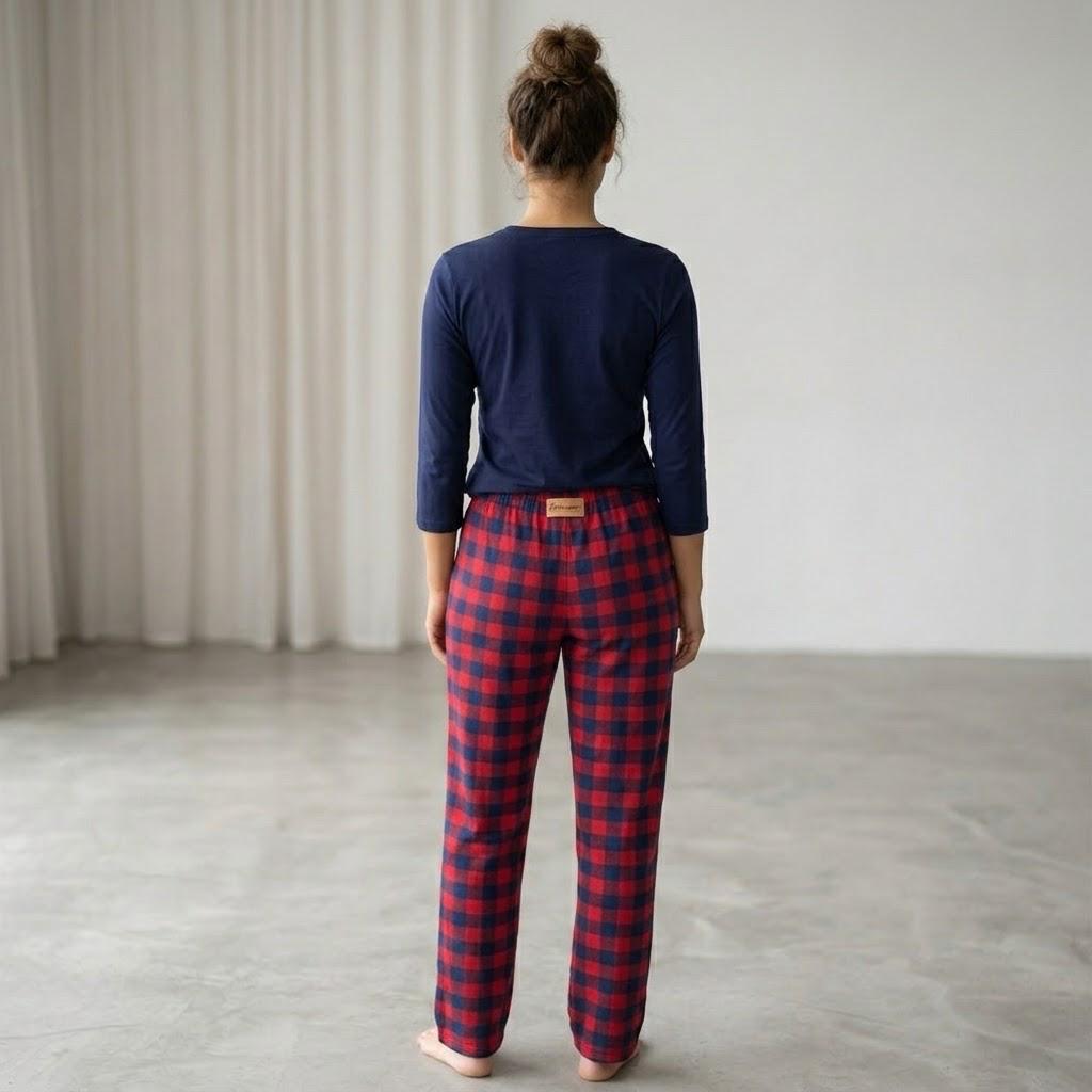 Women Night Suit Blue/Red
