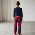 Women Night Suit Blue/Red