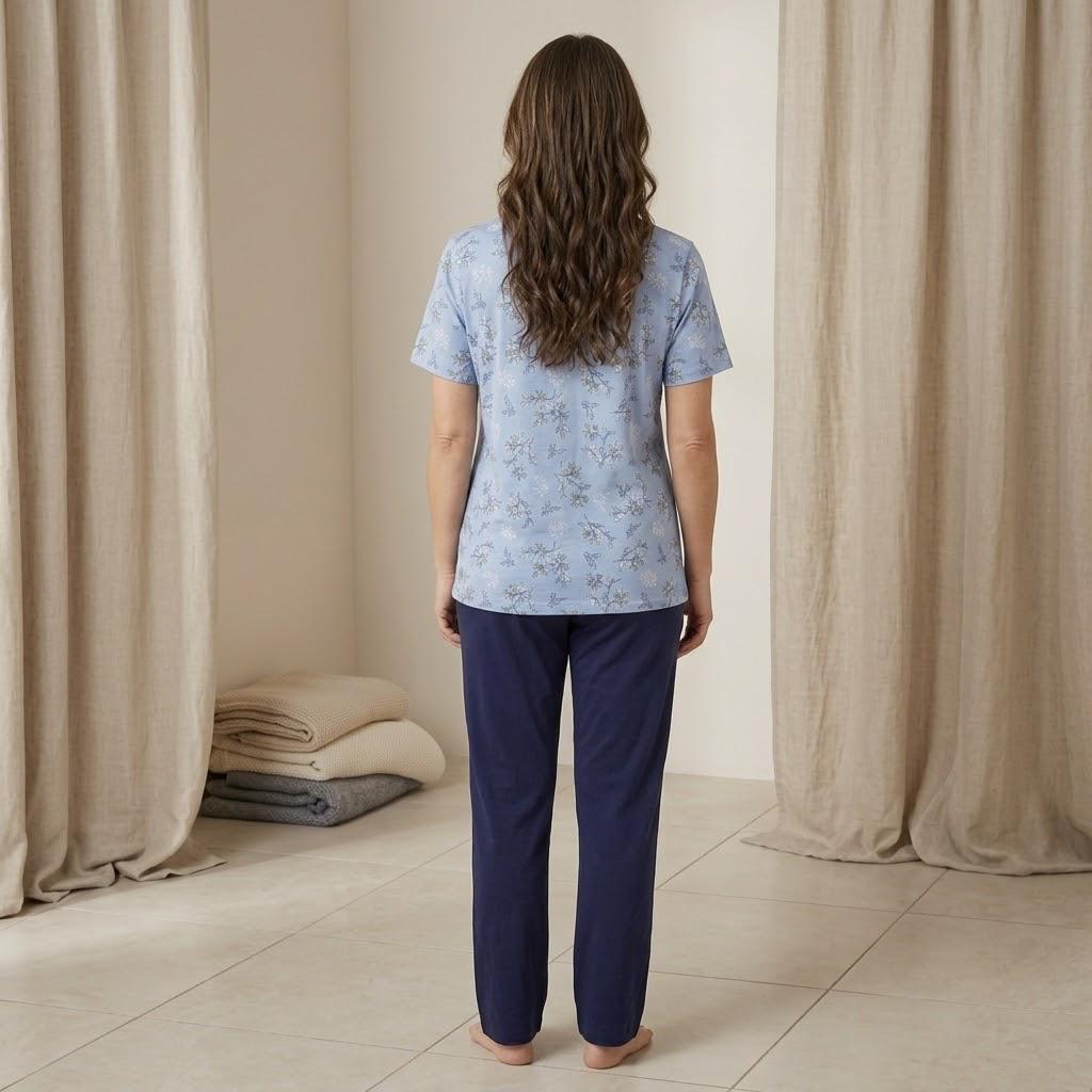 Women Night Suit Light Blue